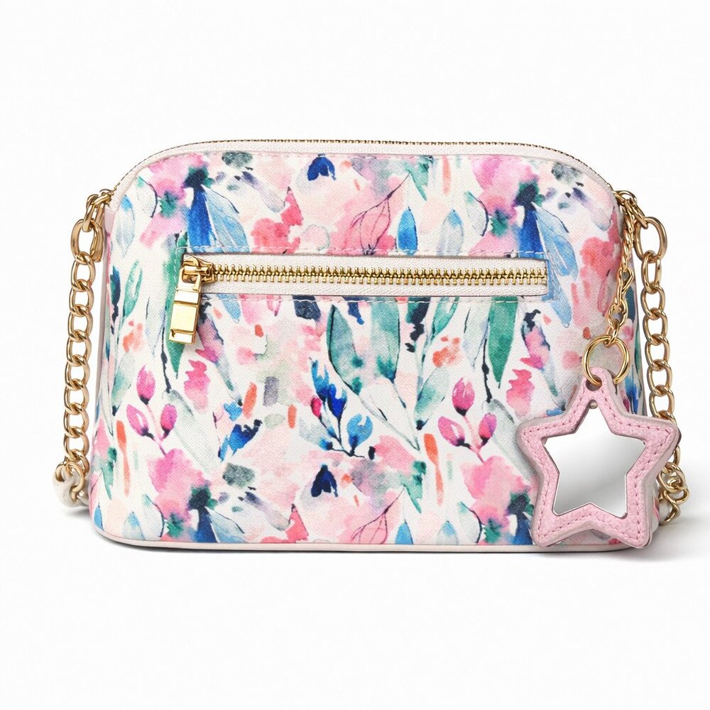 Nanette Lepore Thelma Winter Watercolor Crossbody Bag + Bonus Mirror NWT - Picture 6 of 10